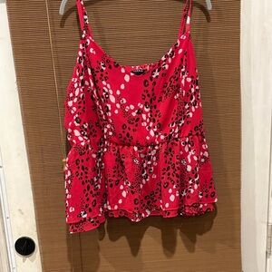 Torrid Red and Black Leopard Print Camisole